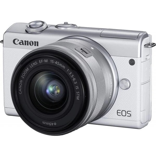 【中古】キヤノン Canon EOS M200 標準ズームキット ホワイト EOSM200WH-1545ISSTMLK 58,190円