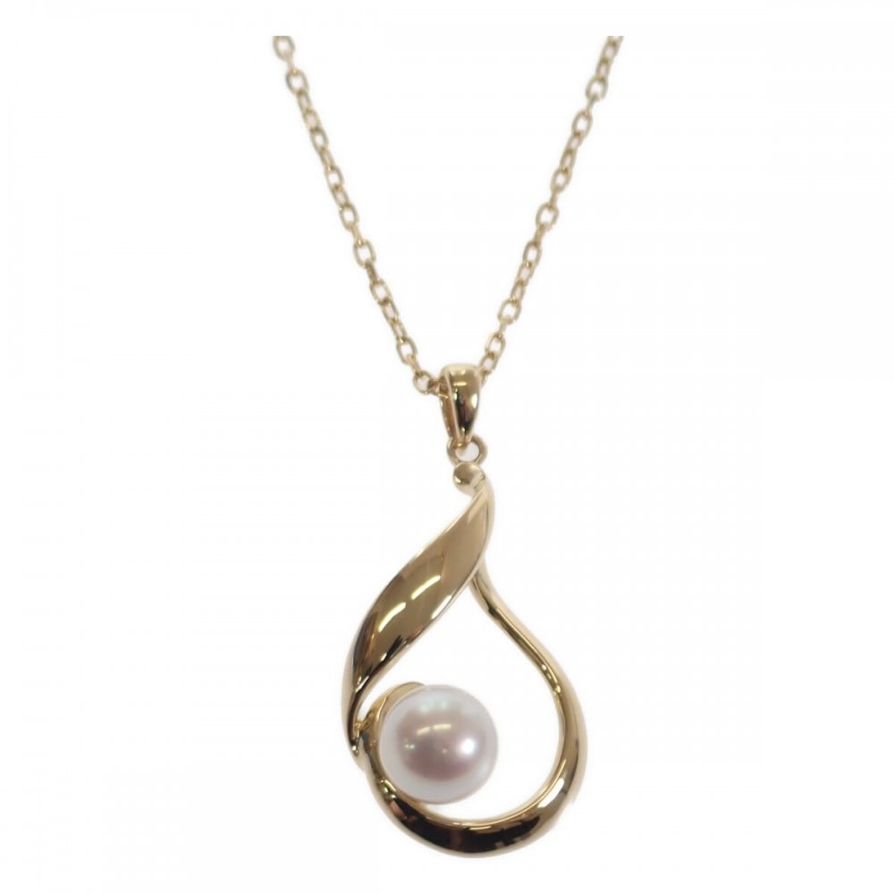 ペンダント ネックレス K18イエローゴールド アコヤ真珠 レディース【Aランク】