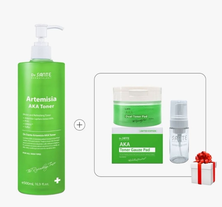 AIRI giftアカトナー500ml+セミゲルパッド80枚+泡工瓶100ml/チソン肌トナー/毛穴収束トナー/鋭敏肌/にきび肌