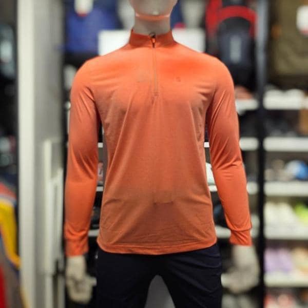 WT0485MOR メンズ春夏秋 メランジ ハーフジップ Tシャツ (S41294694)