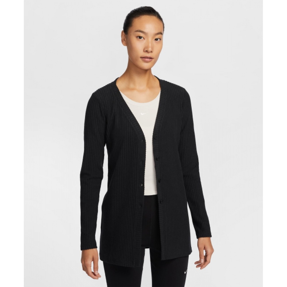 NIKE スポーツウェア チル ニット スリム ゴルジ カーディガン W - ブラック / HJ1244-010