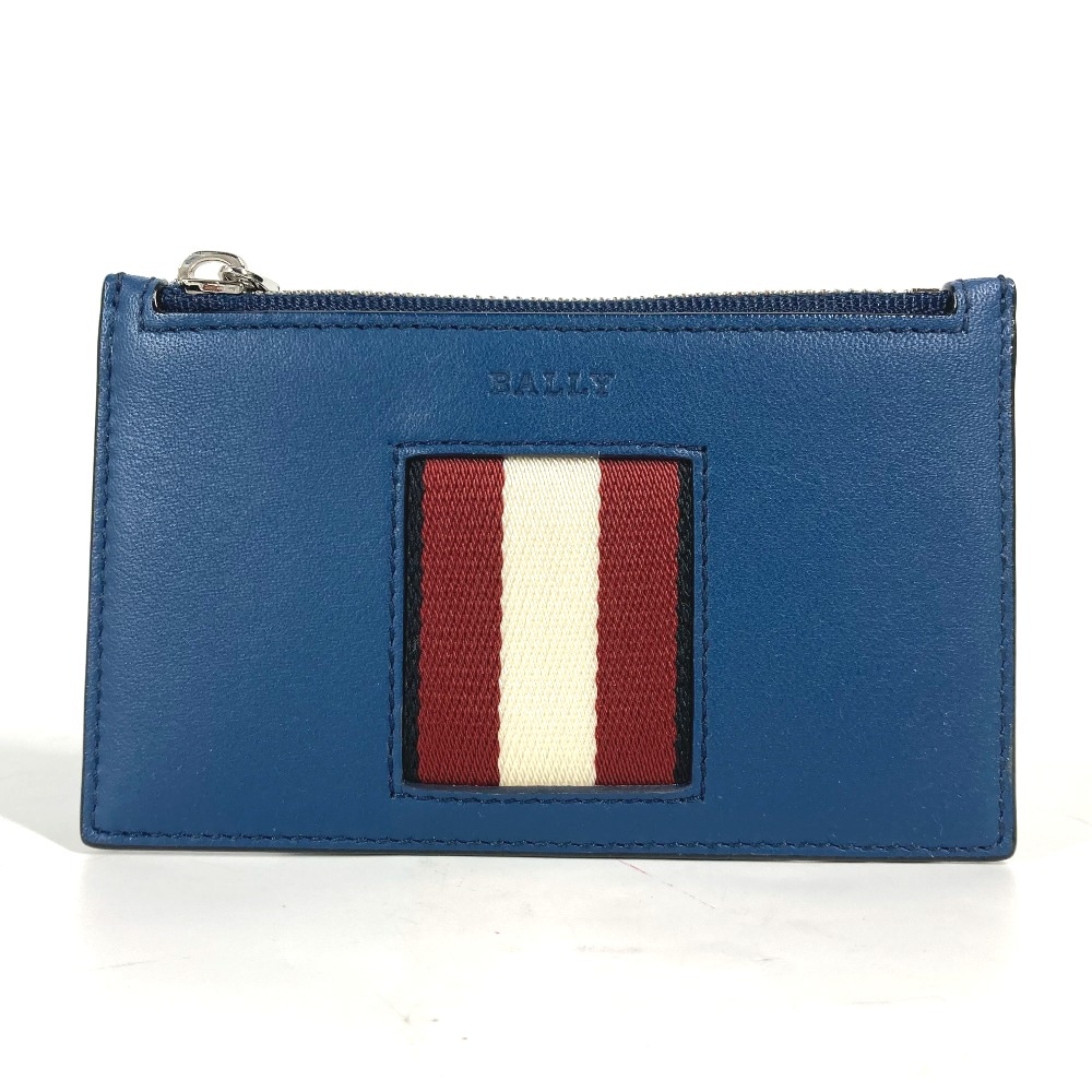 BALLY バリー コインケース BABE.MM ロゴ フラグメントケース カードケース 財布 小銭入れ レザー ブルー