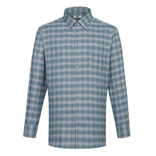 [25FW] 裏起毛イージーケアスモールチェックカジュアルシャツ レギュラーフィット_s