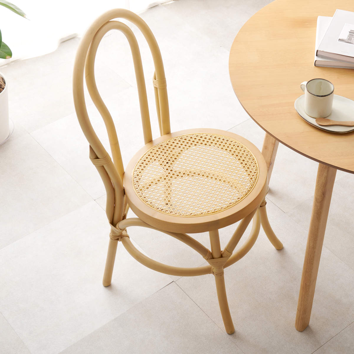 ラタン チェア 座面高41cm 天然木 かごめ編み 椅子 アームレスチェア ダイニング 腰かけ 籐 籐編み 籐製 かごめ チェアー イス いす 食卓椅子 リビングチェア ドレッサー 書斎 木製