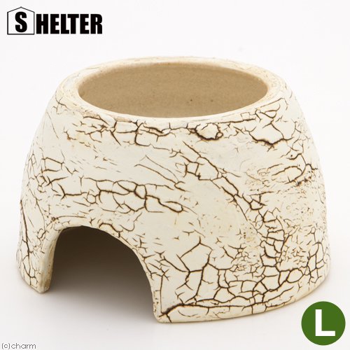 シェルター　クラックウェットシェルター　Ｌ　信楽焼　爬虫類　両生類　ＣＲＣ17―85―30―20―00