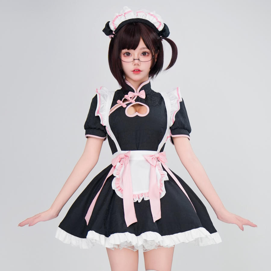 【急速出荷】送.料.無.料. 中華風 メイド服 アニメメイド 制服 ワンピース ロリータ 5,028円