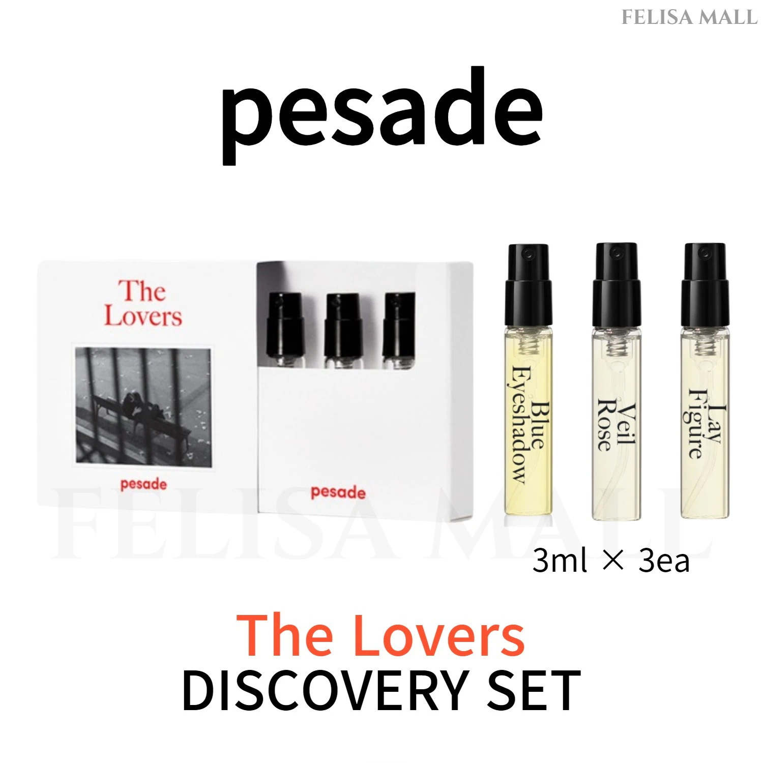 [PESADE] The Lovers 【Discovery EDP set】 3ml×3ea 韓国香水 Veil Rose