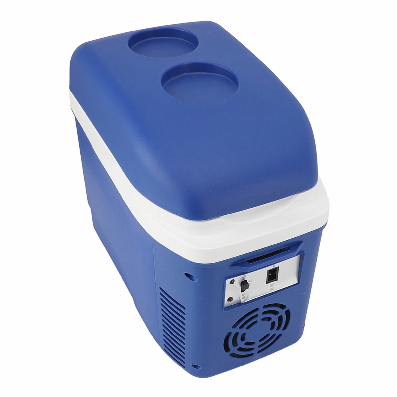 車用冷蔵庫 7L 冷暖房両用電気クーラー小型冷蔵庫 シガーライター付きポータブルミニ冷蔵庫 バックパックストラップ キャンプ 家庭 アウトドア用 (米国プラグ)