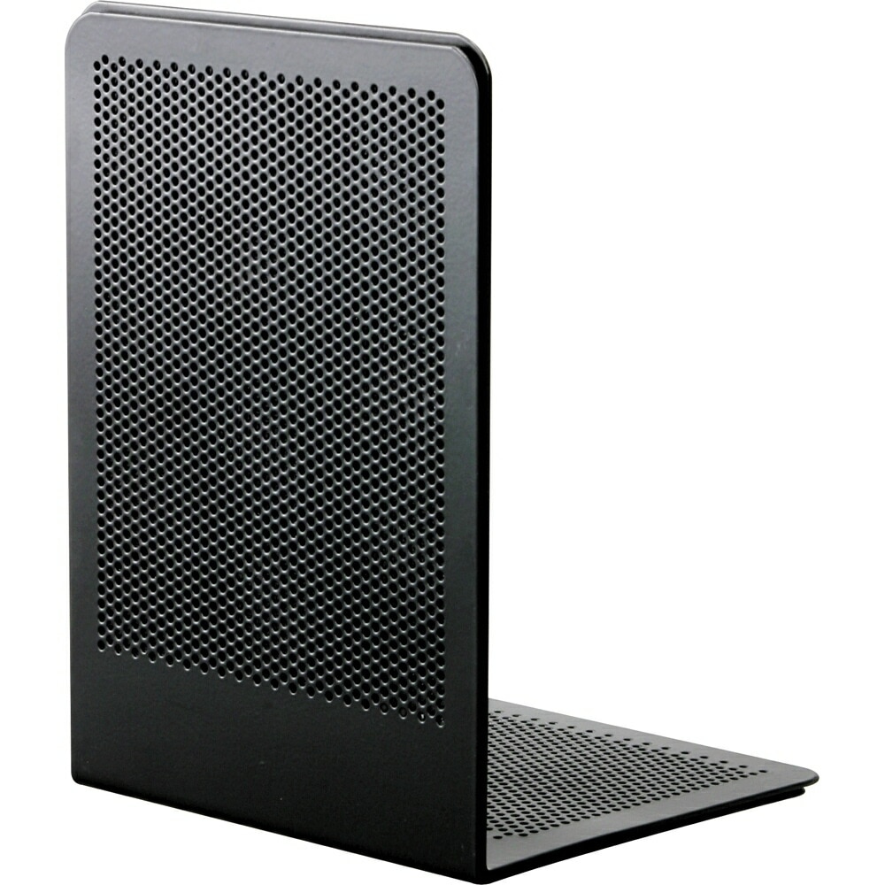 （まとめ買い）ブックエンド Pタイプ Mサイズ 2枚組 ブラック BE-P201BK [x3]