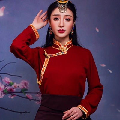 Qoo10] 新品 チベット シャツ 民族 衣装 : レディース服