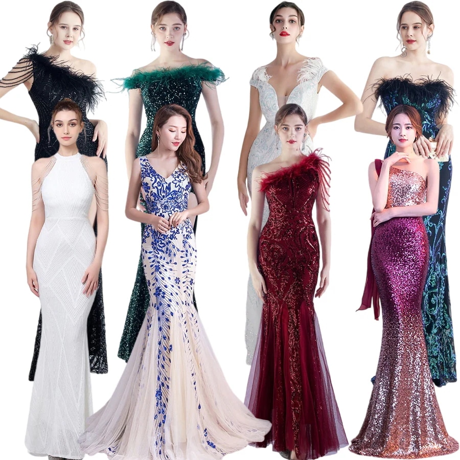 11月新品パーティドレス パーティードレス ワンピース 礼装ロングドレス マーメイドライン パーティー ナイトドレス スパンコール 演奏会 発表会 卒業式 合唱団 6,528円