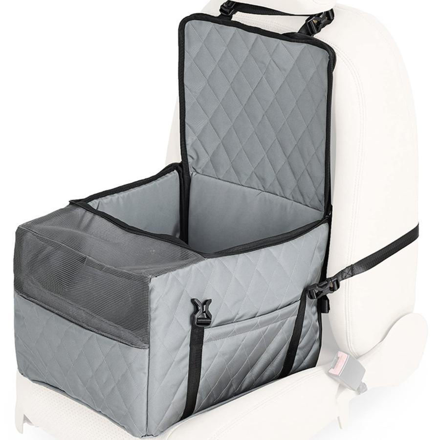 ペット犬用ドッグカーシートカーブースター3-in-1フロントバックプロテクターペットルックアウト防水ドッグシートカバードッグキャット用トラベルシートプ