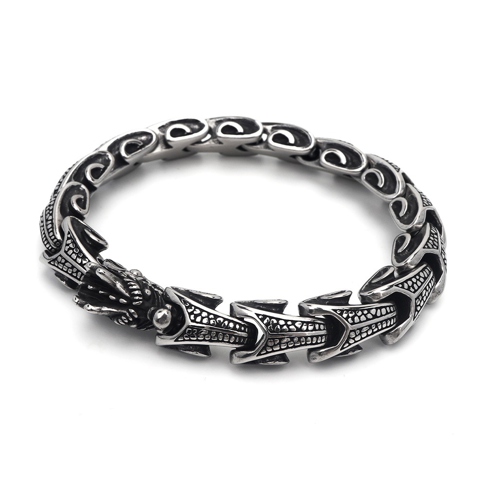 ステンレス ドラゴンチェーンブレスレット [b584]