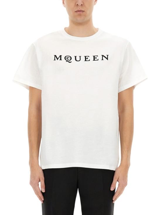 ALEXANDER MCQUEEN Men T-Shirts 828420 QTADD0909 White