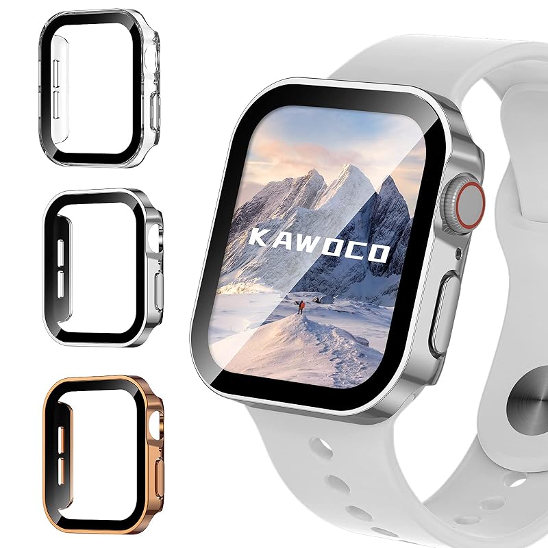 【3枚セット】Kawoco アップルウォッチ 防水 カバー 保護 iWatch 44mm SeriesSE SeriesSE2 Series6 Series5 Series4 直角エッデザイン app 4,844円