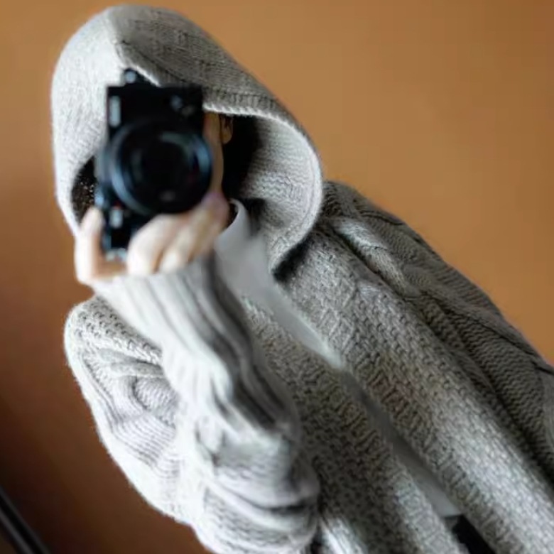 レディース ニット セーター カーディガン パーカー コート アウター 上着 羽織 前開き ロングコート ロング 丈長 長袖 萌袖 フード もこもこ ふわふわ ふっくら 伸縮性 かわいい 大人可愛い