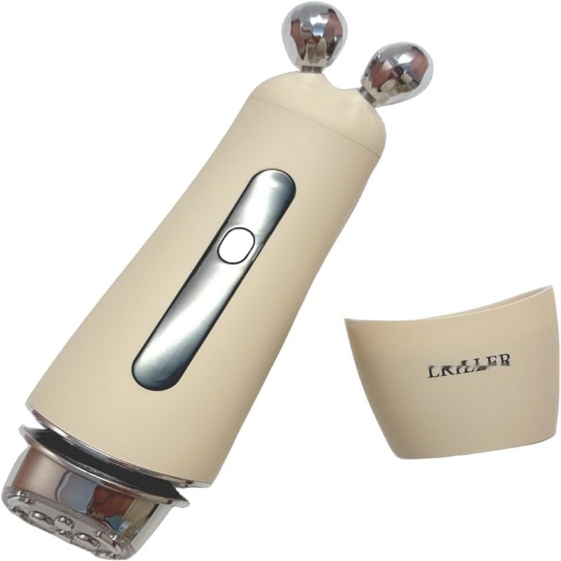 【多機能美顔器】 RF EMS 光エステ LED 赤色光 黄色光 3Dローラー フェイスローラー マイクロカレント 多機能 振動 リフトアップ シワ たるみ ハリ 弾力 小顔 LRiLLER(ルリエ)
