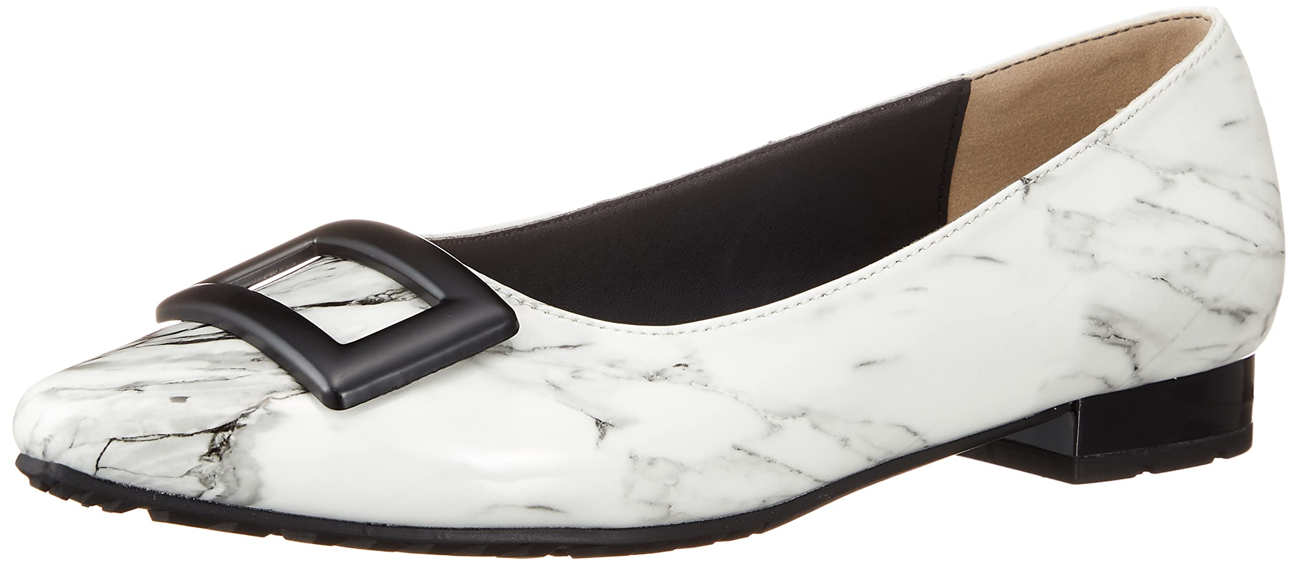 [オリエンタルトラフィック] レインパンプス レインアイテム シンプル ポインテッドトゥ モチーフ かわいい 大きいサイズ 小さいサイズ レディース ブラック/ホワイト 25.0 cm