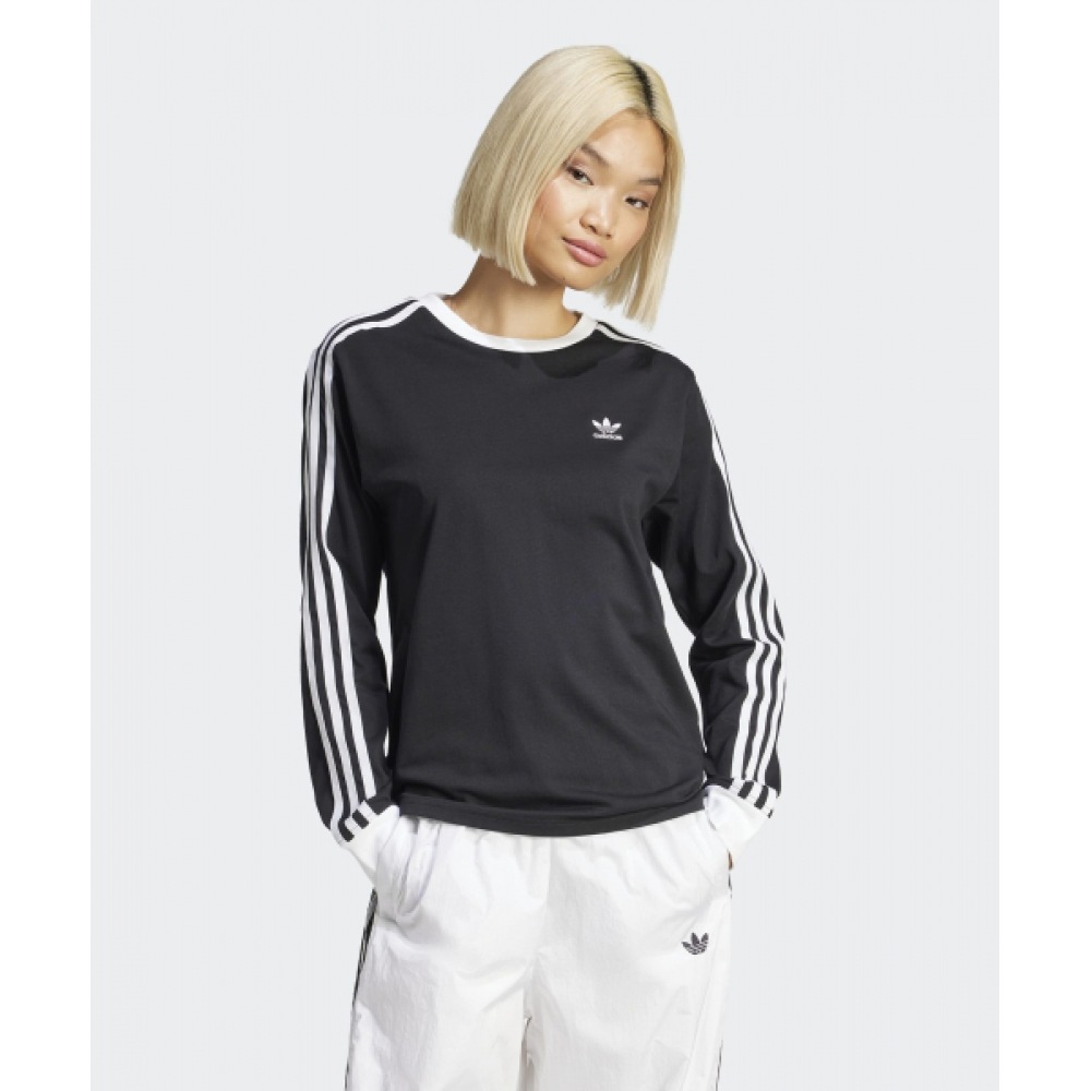 アディダス 3S レギュラーロングスリーブTシャツ-ブラック/JC5774
