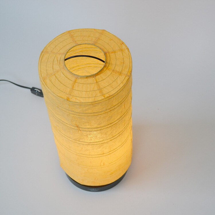 フロアライト 和風モダン おしゃれ 円柱 アジアン スタンド 照明器具 ルームランプ 和室 和紙 日本製 1灯 籐田オレンジ LED対応