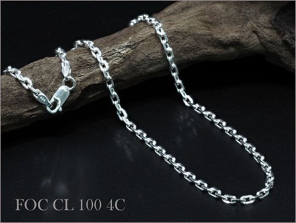 限定入荷 SV925 極太 小豆チェーン ネックレスアズキ輝きの4面カット3.545(品質保 5,405円