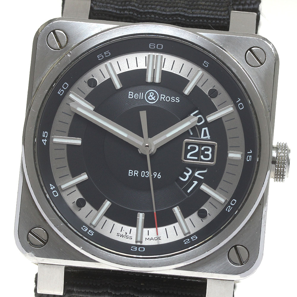 ベル＆ロス Bell＆Ross BR0396-SI-ST/SCA グランドデイト 自動巻き メンズ 保証書付き_868272【中古】