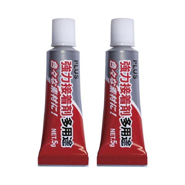 (まとめ) プラス 強力接着剤 多用途ツインパック (×10セット)
