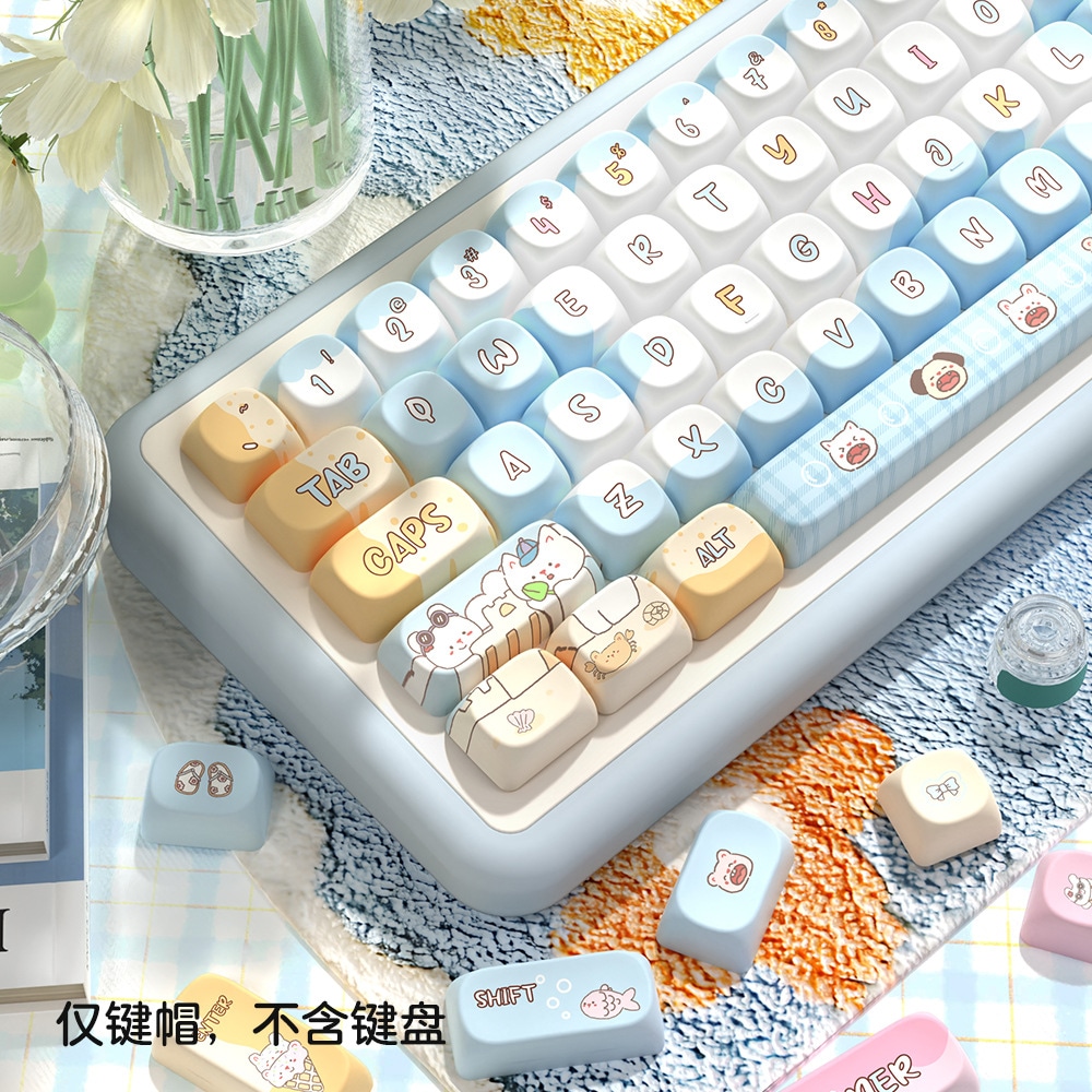 海辺をモチーフにしたキーキャップMCAのキュートな女の子の個性的なアイデアキーボードキャップ