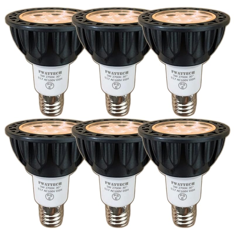 FWAYTECH LEDスポットライト E17 調光 5W ハロゲン電球40W50W相当 中角30度 ダクトレールLEDスポットライト 密閉器具対応 (2700K電球色相当, E17口金 調光 (本 6,434円