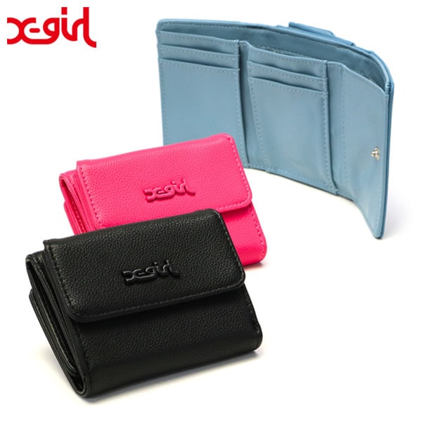 財布 レディース 三つ折り財布 ブランド かわいい 女子高生 コンパクト 小銭入れあり カード 合皮 FAUX LEATHER MINI WALLET 105234054017