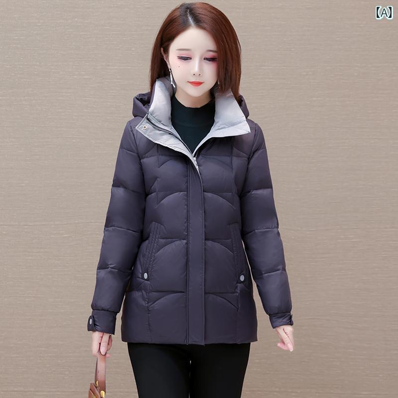 ジャケット ダウンジャケット レディース ショート フード ホワイトダックダウン 冬 厚手 暖かい スリム おしゃれ 10,975円