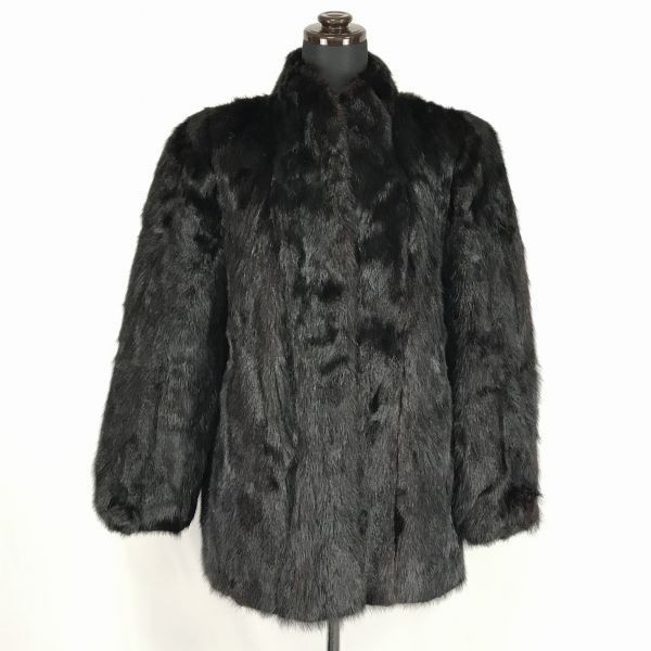 MG Sable FUR/エムジーセーブルファー本毛皮コート/アウター/ショート丈【レディースF/ダークブラウン】XBF872