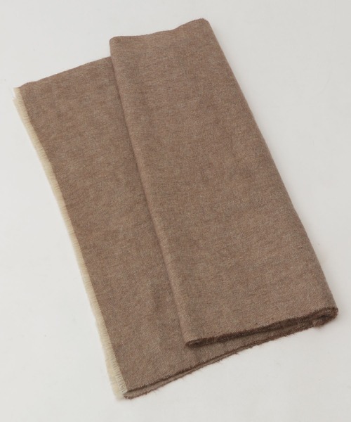 [最安値挑戦]ストール Chaos(カオス)/「」別注ヤク×アルパカシャンブレーストール「無地」 レディース