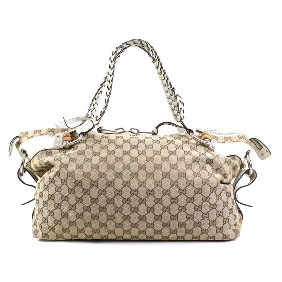 グッチ GUCCI ショルダーバッグ GGキャンバス/レザー ベージュブラウン/オフホワイト シルバー レディース 232959 e60431a 25,056円