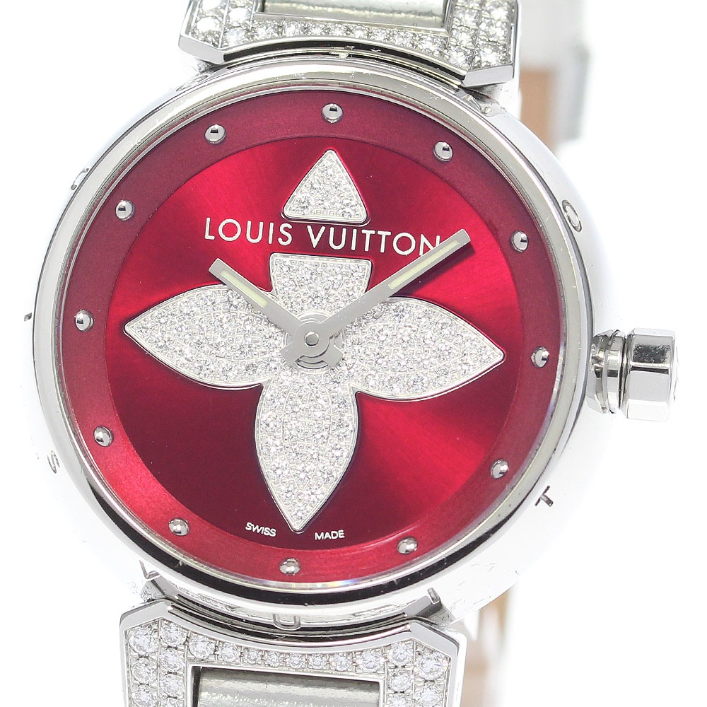 ルイ・ヴィトン LOUIS VUITTON Q121L タンブール フォーエバー ダイヤモンド クォーツ レディース _861034【中古】