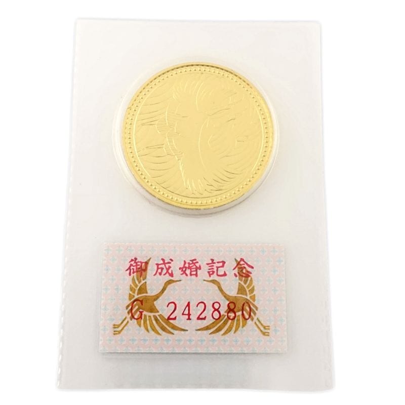 金貨 皇太子殿下御成婚記念 5万円金貨 K24YG 五万円 平成5年 純金 コイン 18グラム 24金イエローゴールド 金貨 純金 レディース/182068【中古】