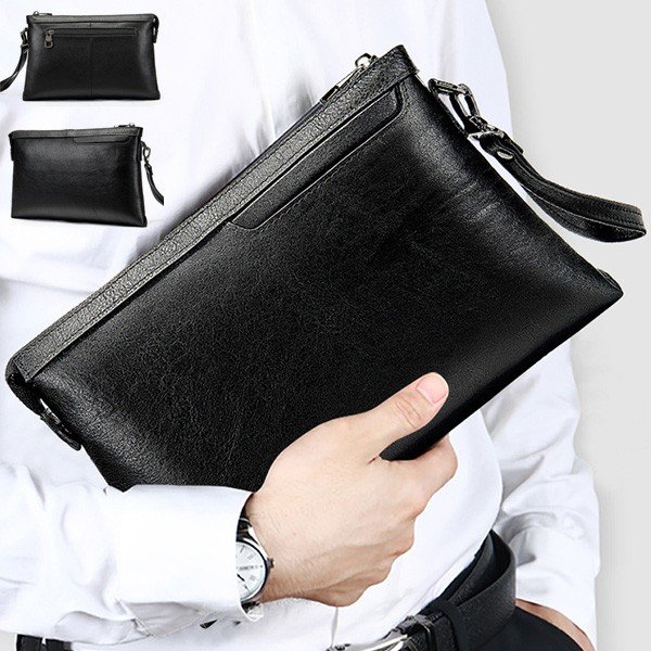 財布 メンズ 本革 クラッチバッグ 長財布 カジュアル 軽量 紙幣入れ カード入れ ギフト ビジネス 誕生日 プレゼント ファスナー式 大容量 5,053円