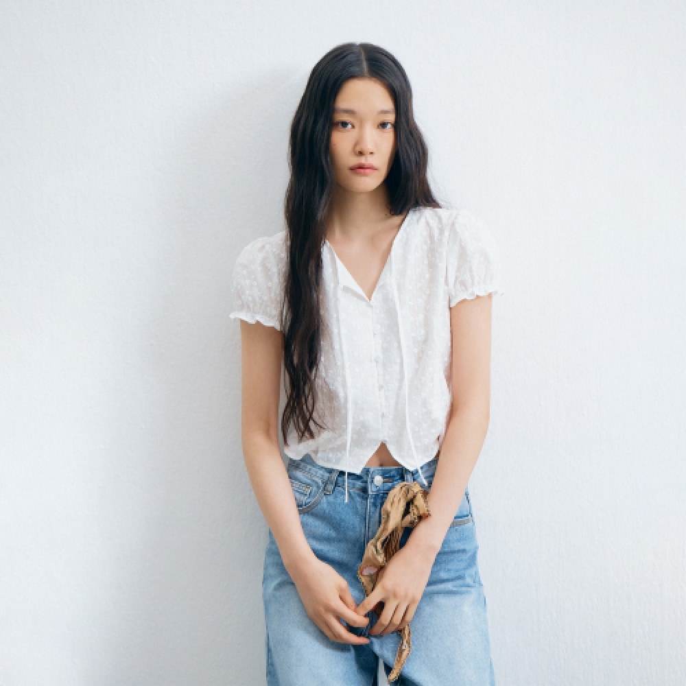 MIXXO アイレットリボンブラウス MIWBWF709G