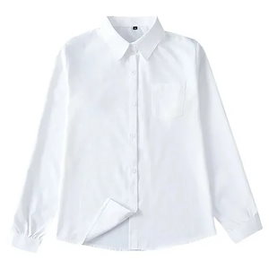 韓国ファッション 長袖シャツ スクールシャツ長袖白制服学生服ブラウスシャツワイシャツ入学スーツスクール学生制服大人気高校生学生中学女子高生入学シャツスクール定番高校生JK制服通学女子校生無地選べる6色