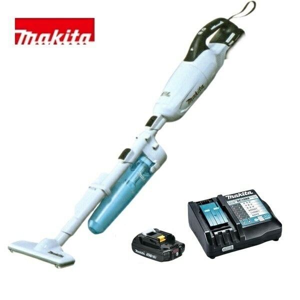 当店だけ！バッテリー充電器も1年保証! マキタ 18V コードレス 掃除機 カプセル式 CL280FDZW + ロック付サイクロンアタッチメント + 軽量バッテリー BL1820B + 急速充電器DC