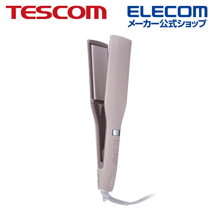 TESCOM プロテクト イオン ワイドプレート ストレート アイロン elims est エリムスエスト くせ毛 ヘアアイロン ストレーター プラスイオン マイナスイオン 静電気抑制 幅 40ミリ