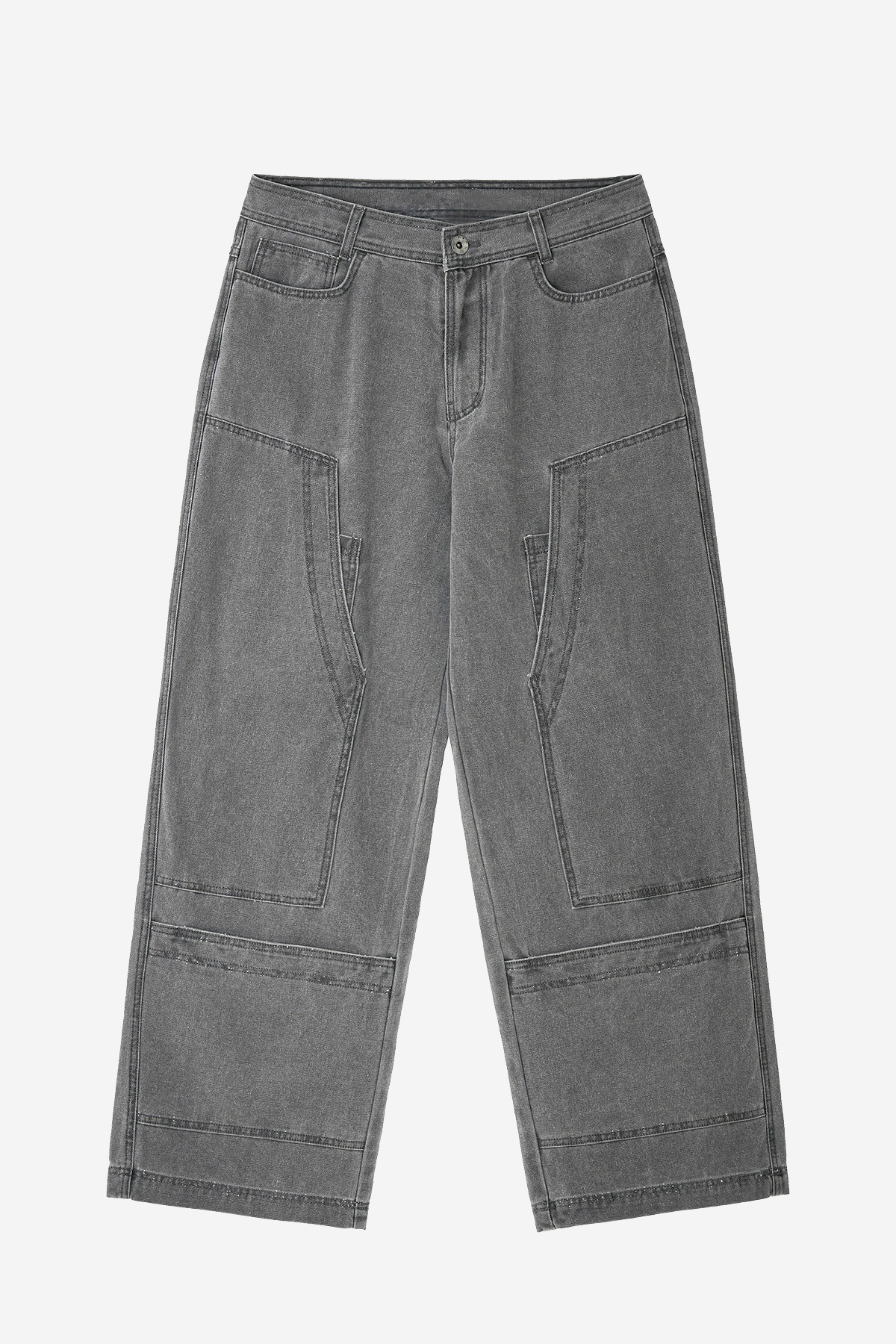 【BLR】 DYED MULTI CARGO CARPENTER PANTS : LIGHT GREY 17,892円