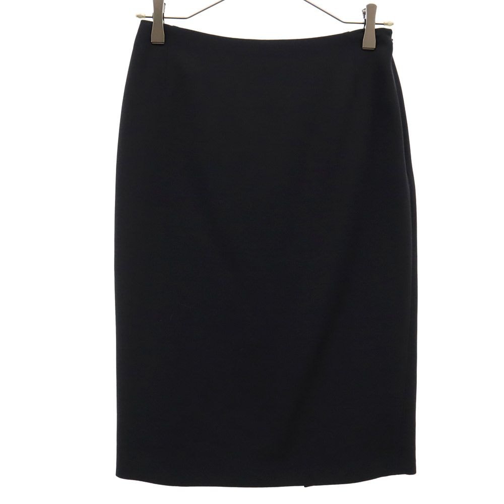 ラルフローレン コレクション USA製 ウールブレンド ミディ丈 スカート 2 ブラック RALPH LAUREN COLLECTION レディース