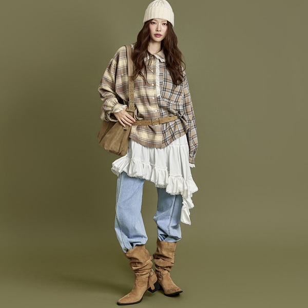 SK3078 アンバランス フリル スカート