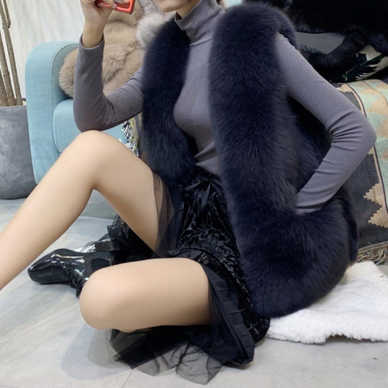 6color レディース ベスト ファーベスト エコファー フェイクファー ママ かわいい モテ