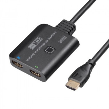 サンワサプライ 8K対応HDMI切替器(2入力・1出力または1入力・2出力) SW-HDR8K21BD 4,970円