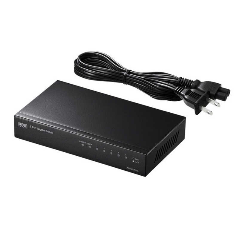 サンワサプライ　Giga対応スイッチングハブ(5ポートループ検知機能付き)　LAN-GIGAH5L