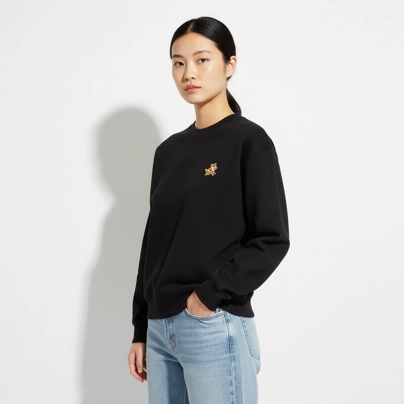 [ロロモダ] メゾンキツネ フォックスパッチ レディース クルーネックTシャツ / MW00309KM0307-P199