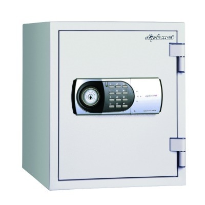 ディプロマット 鍵+テンキー式 金庫 (EDL77) 60分耐火 内容量24L 二重扉 125EK77DRUG オフホワイト