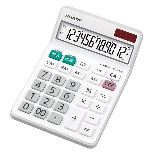 （まとめ買い）電卓 ナイスサイズタイプ 12桁 EL-N432-X [x3]